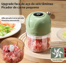 Triturador de Alimentos Elétrico 250ml – Mini Processador sem Fio para Temperos e Legumes